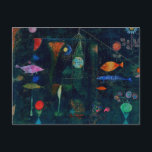 Paul Klee Fish Magic Abstract Painting Graphic Art Postcard<br><div class="desc">This famous painting is by bauhaus abstract artist Paul Klee showcasing modernism with abstract fish swimming through a black blue ocean. A graphic art abstract expressionist painting.</div>