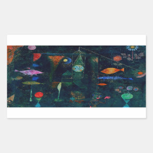 Paul Klee Fish Magic Abstract Painting Graphic Art Rectangular Sticker