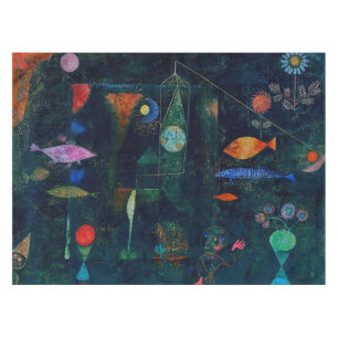 Paul Klee Fish Magic Abstract Painting Graphic Art Tablecloth