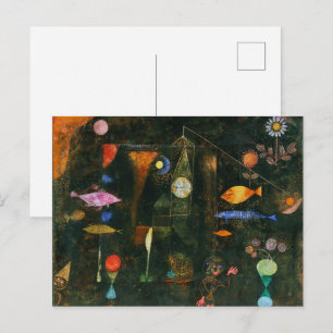 Paul Klee Fish Magic Abstract Surrealist Art Postcard