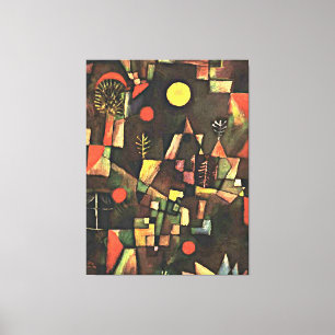 Paul Klee - Full Moon, famous painting, Canvas Print