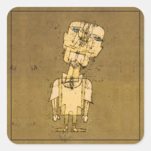 Paul Klee Ghost of a Genius Vintage Abstract Art Square Sticker