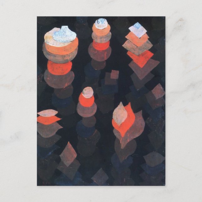 Paul Klee- Growth of the night plants Postcard (Front)