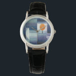 Paul Klee Harbinger of Autumn. Blue geometric art Watch<br><div class="desc">Paul Klee "The Harbinger of Autumn" watch. Watercolor blue nature geometric vintage art.</div>