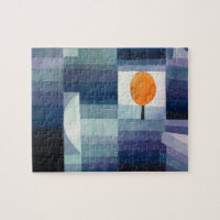 Paul Klee Harbinger of Autumn. Vintage blue art