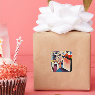 Paul Klee, Insight into a City, Square Sticker