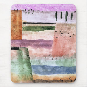 Paul Klee, Landscape with Poplars, Mouse Mat