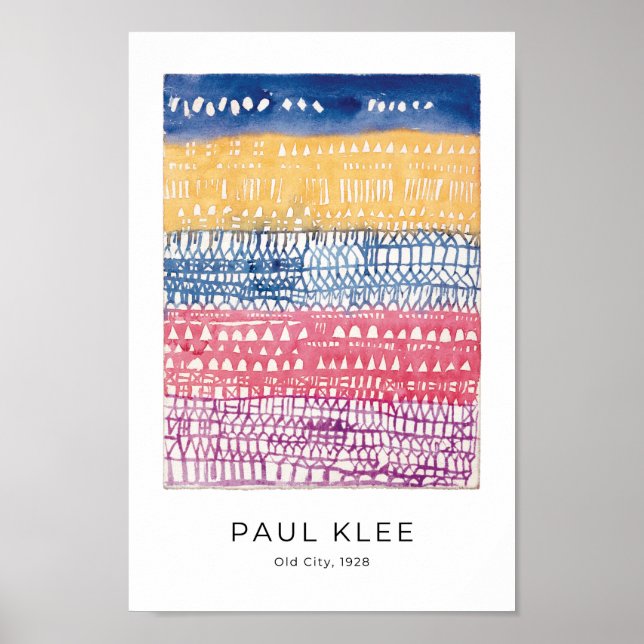 Paul Klee, Old City, 1928 - Colorful Abstract Art  Poster (Front)