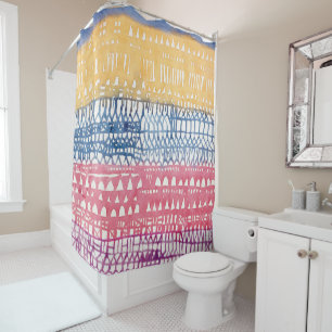 Paul Klee, Old City - Colourful Modern Fine Art Shower Curtain