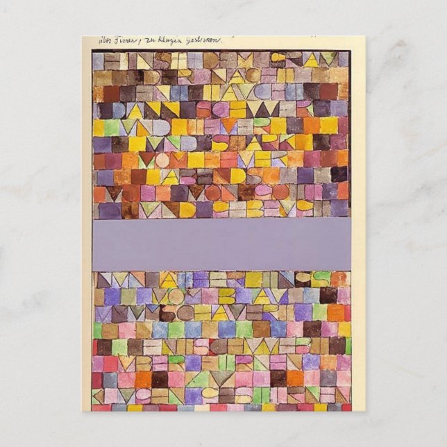 Paul Klee: Once Emerged from the Grey of Night Postcard (Front)
