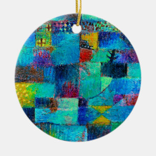 Paul Klee painting, Terraced Garden Ceramic Tree Decoration
