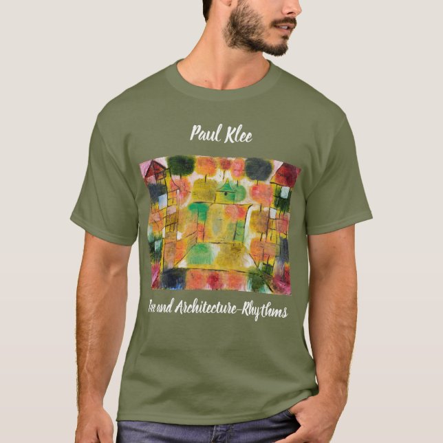 Paul Klee Painting Tree and Architecture Rhythms T-Shirt (Front)