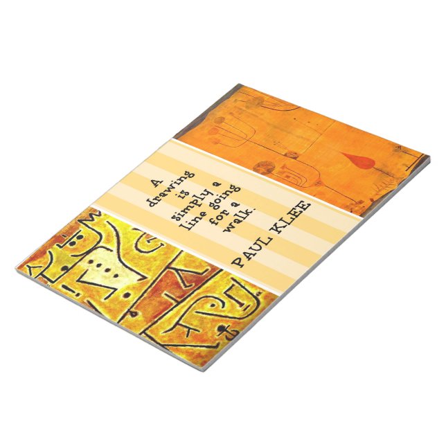 Paul Klee Paintings and Quotation Notepad (Angled)