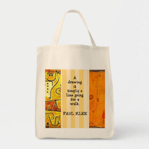 Paul Klee Paintings and Quotation Tote Bag