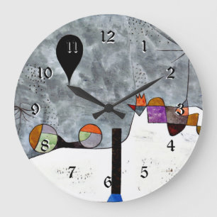 Paul Klee popular painting, Winter, Large Clock
