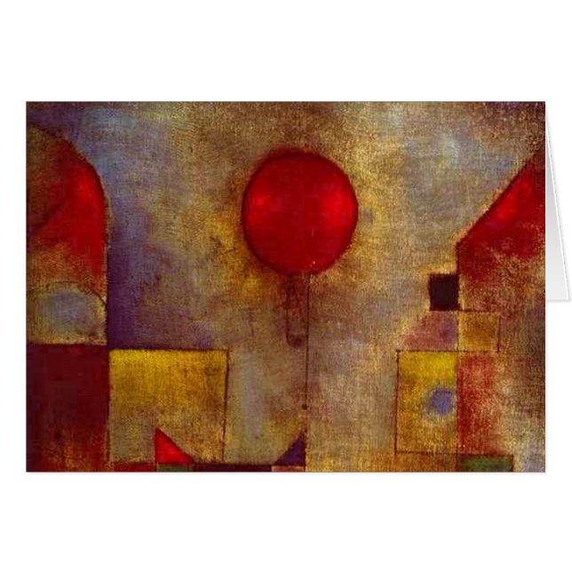 Paul Klee Red Balloon Abstract Colorful Art  (Front Horizontal)