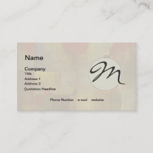 Paul Klee Red Balloon Abstract Colourful Art Business Card