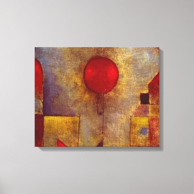 Paul Klee Red Balloon Abstract Colourful Art  Canvas Print (Front)