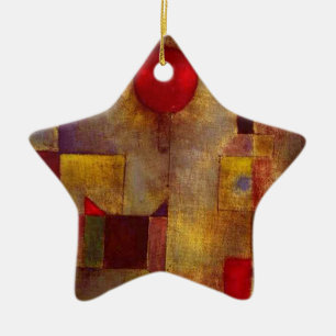 Paul Klee Red Balloon Abstract Colourful Art  Ceramic Tree Decoration
