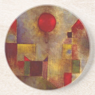 Paul Klee Red Balloon Abstract Colourful Art  Coaster