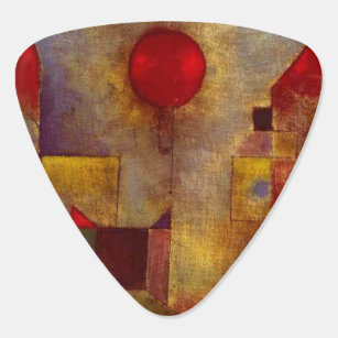 Paul Klee Red Balloon Abstract Colourful Art  Guitar Pick