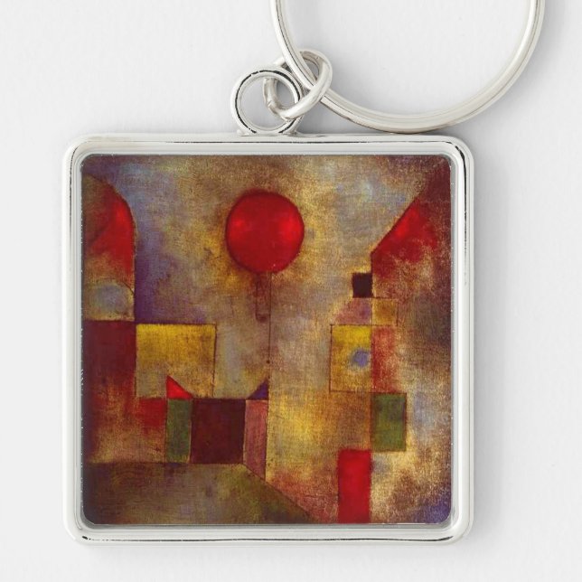 Paul Klee Red Balloon Abstract Colourful Art  Key Ring (Front)