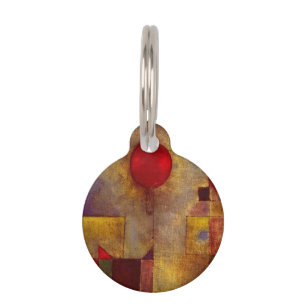 Paul Klee Red Balloon Abstract Colourful Art Pet Tag