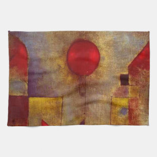 Paul Klee Red Balloon Abstract Colourful Art  Tea Towel