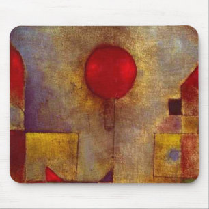Paul Klee Red Balloon Art Print Abstract Mouse Mat
