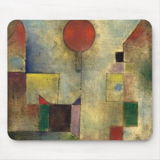 Paul Klee Red Balloon Mouse Mat (Front)