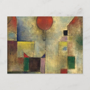Paul Klee Red Balloon Postcard
