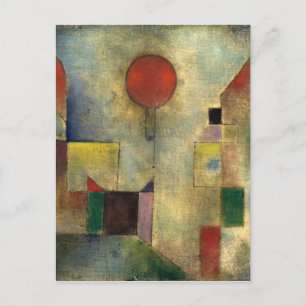 Paul Klee Red Balloon Postcard