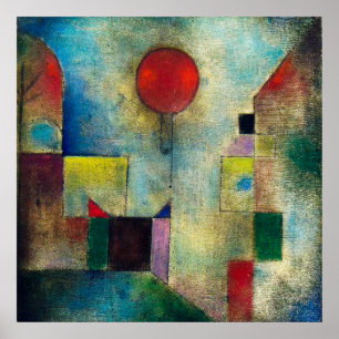Paul Klee: Red Balloon Poster