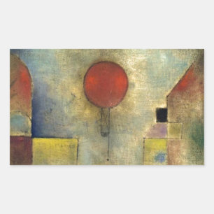 Paul Klee Red Balloon Rectangular Sticker