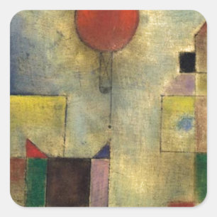 Paul Klee Red Balloon Square Sticker