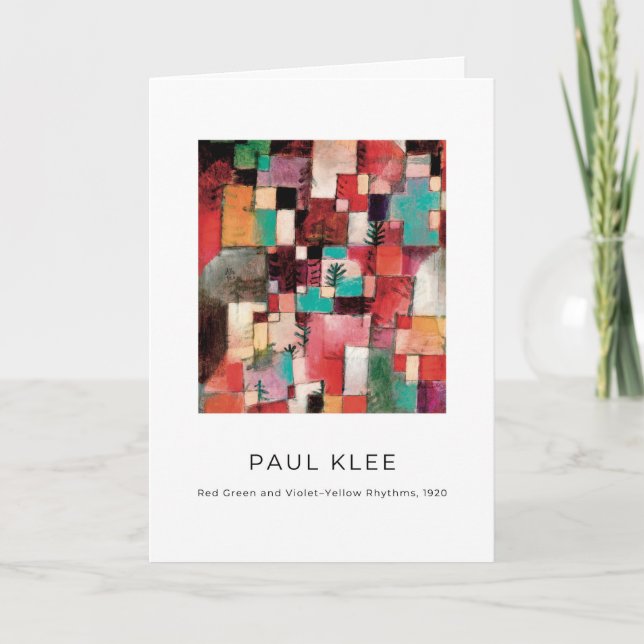 Paul Klee, Red Green and Violet-Yellow - Fine Art Card (Front)