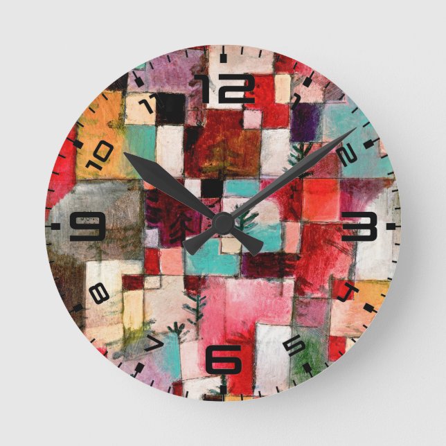 Paul Klee Rhythms Round Clock (Front)