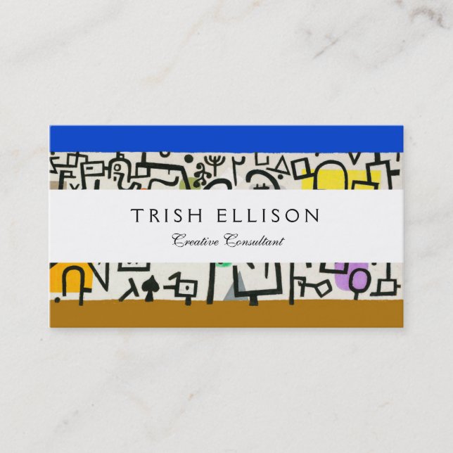 Paul Klee Rich Harbor Abstract Expressionism Business Card (Front)