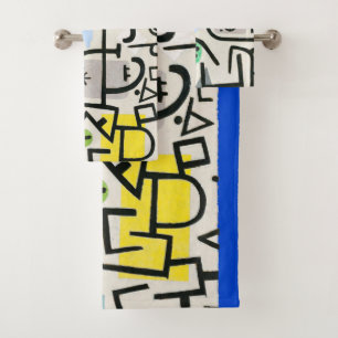 Paul Klee Rich Harbour Abstract Expressionism Bath Towel Set