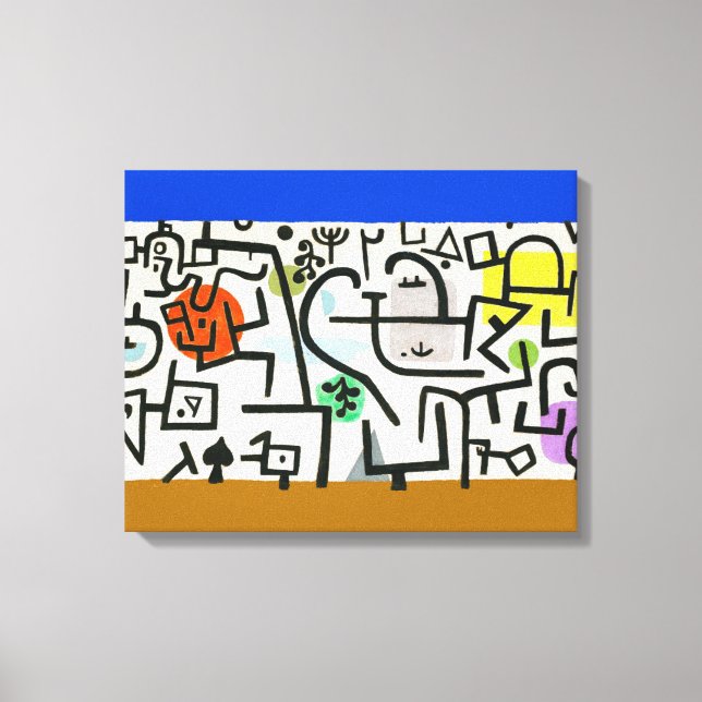Paul Klee Rich Harbour Abstract Expressionism Canvas Print (Front)
