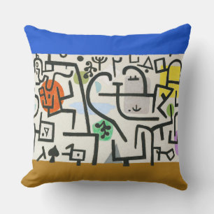 Paul Klee Rich Harbour Abstract Expressionism Cushion