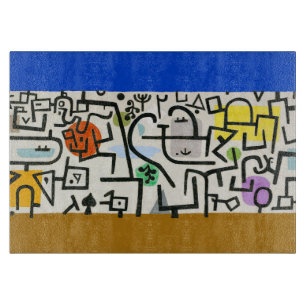 Paul Klee Rich Harbour Abstract Expressionism Cutting Board