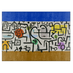 Paul Klee Rich Harbour Abstract Expressionism Cutting Board