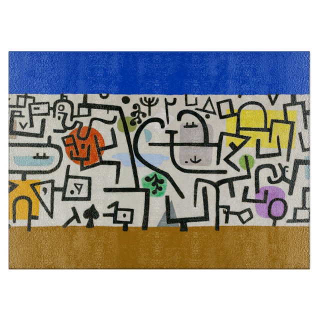 Paul Klee Rich Harbour Abstract Expressionism Cutting Board (Front)