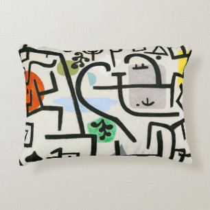 Paul Klee Rich Harbour Abstract Expressionism Decorative Cushion