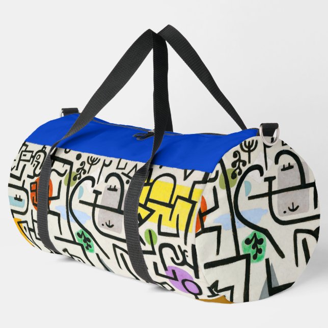 Paul Klee Rich Harbour Abstract Expressionism Duffle Bag (Left Corner)