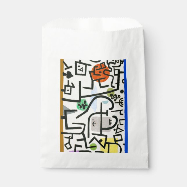 Paul Klee Rich Harbour Abstract Expressionism Favour Bags (Front)