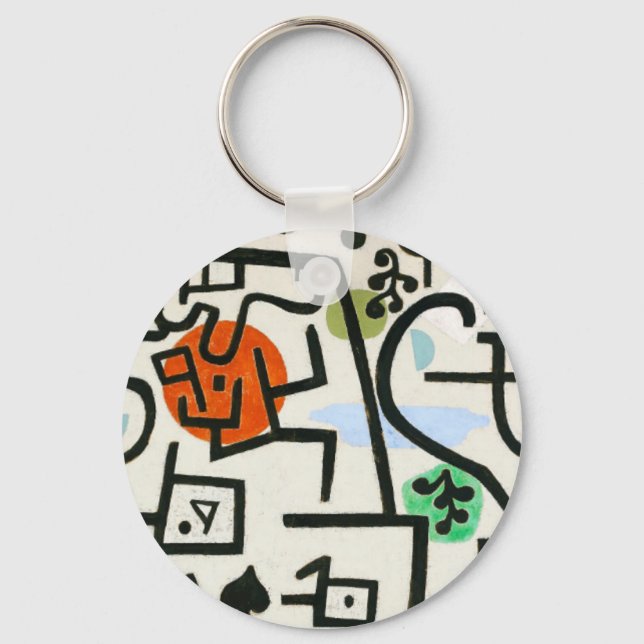 Paul Klee Rich Harbour Abstract Expressionism Key Ring (Front)