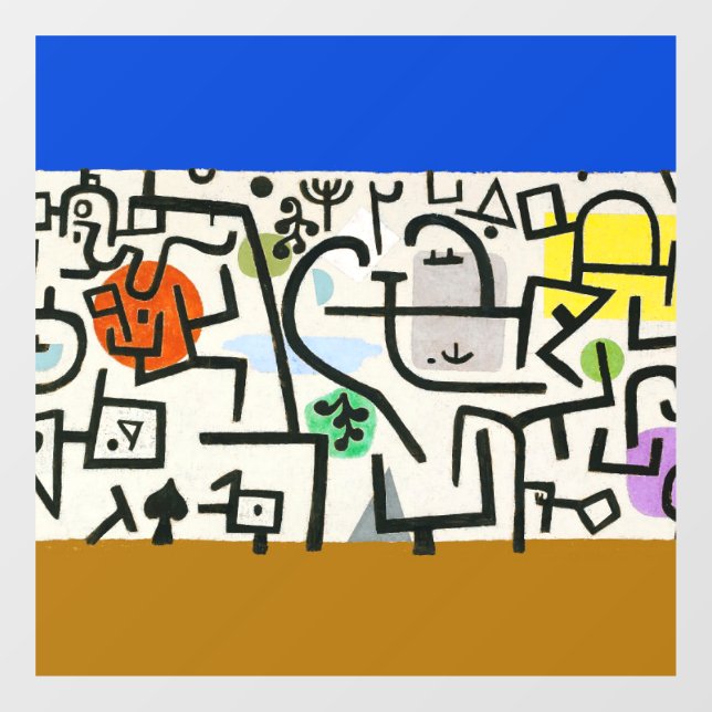 Paul Klee Rich Harbour Abstract Expressionism Window Cling (Sheet)