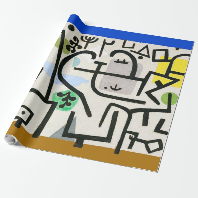 Paul Klee Rich Harbour Abstract Expressionism Wrapping Paper (Unrolled)